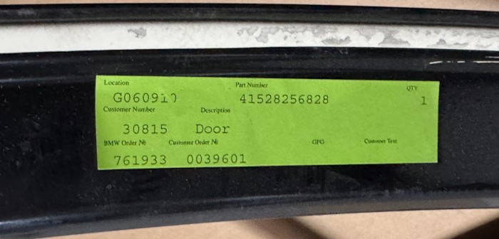 Дверь новая задняя правая Bmw X5 E53 41528256828